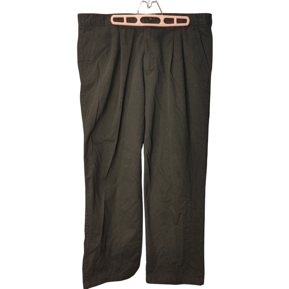 George Women's Black Straight Relaxed Fit Khaki Dress Pants 38x30